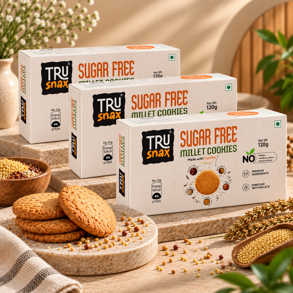 TruSnax Sugar-Free Millet Cookies