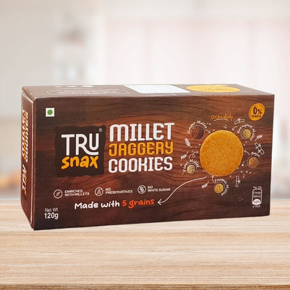 Trusnax Millet Jaggery Cookies pack