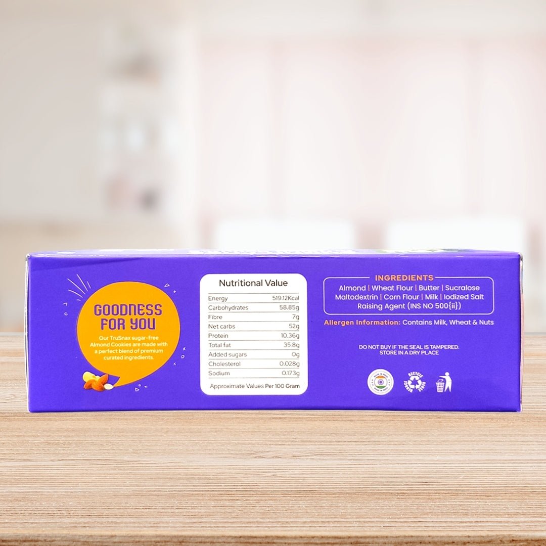 Trusnax almond cookies – healthy sugar-free cookies