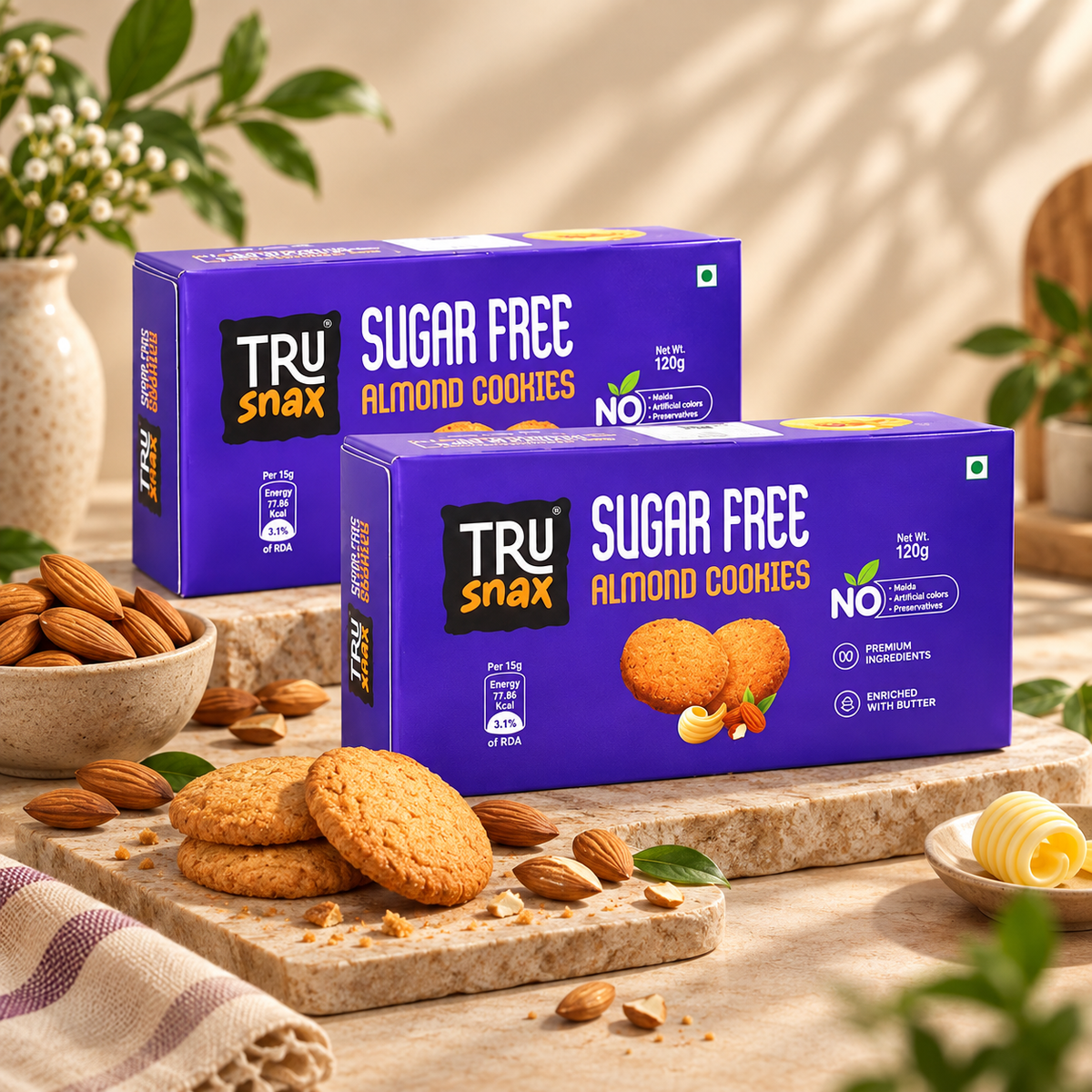 TruSnax Sugar-free Almond Cookies