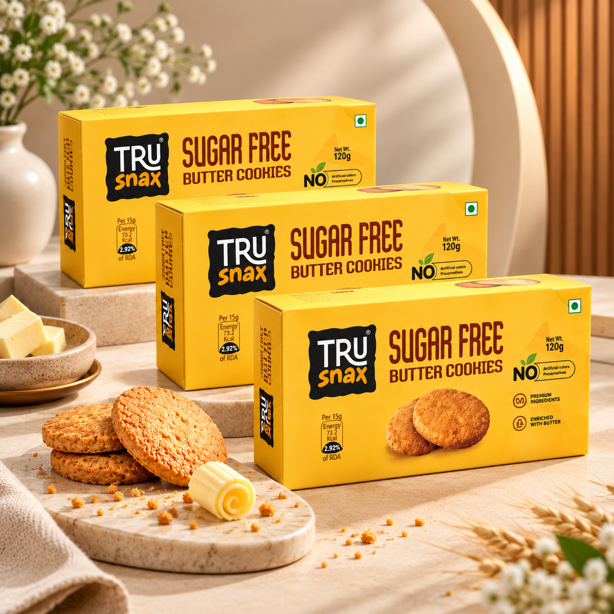TruSnax Sugar-Free Butter Cookies