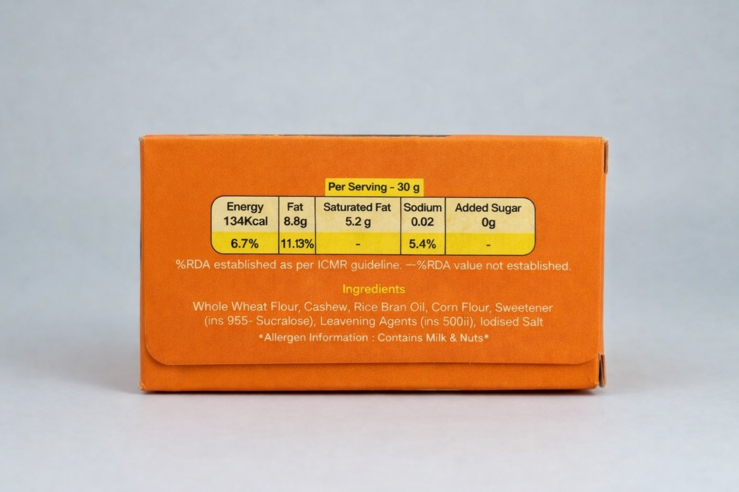 TruSnax Three Cookies Sugarfree Cashew (Pack of 5)