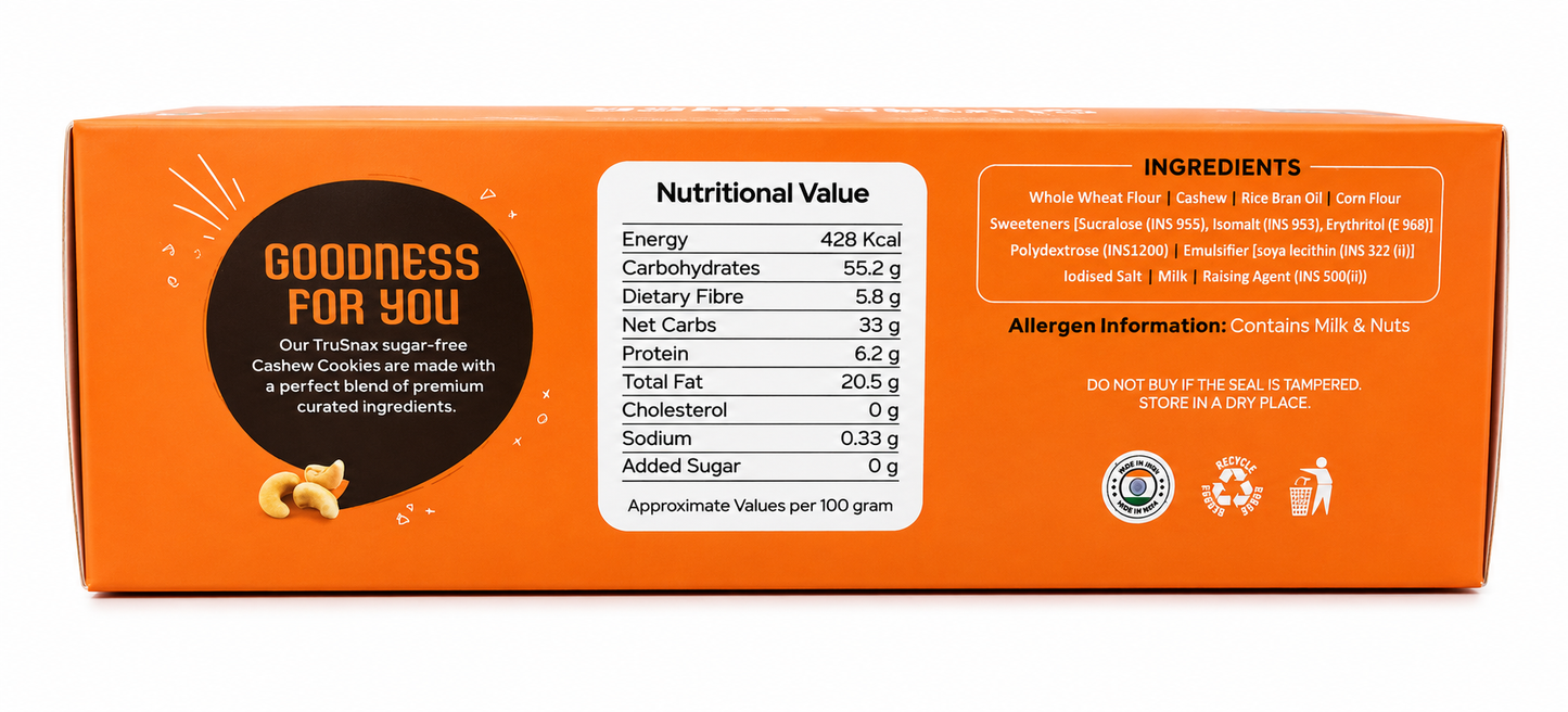 TruSnax Sugar-Free Cashew Cookies