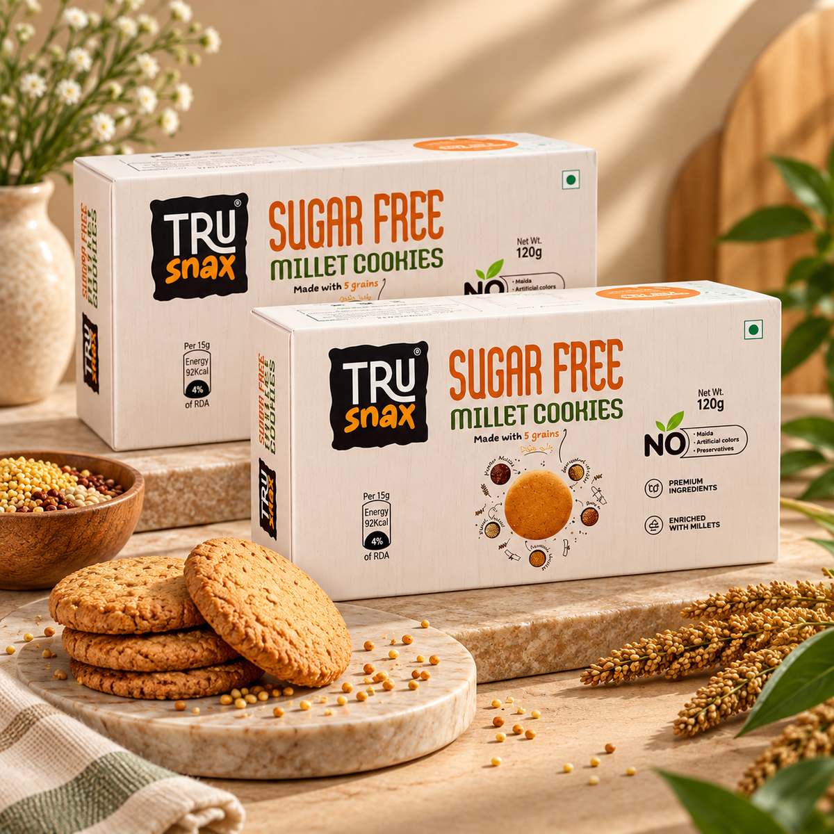 TruSnax Sugar-Free Millet Cookies