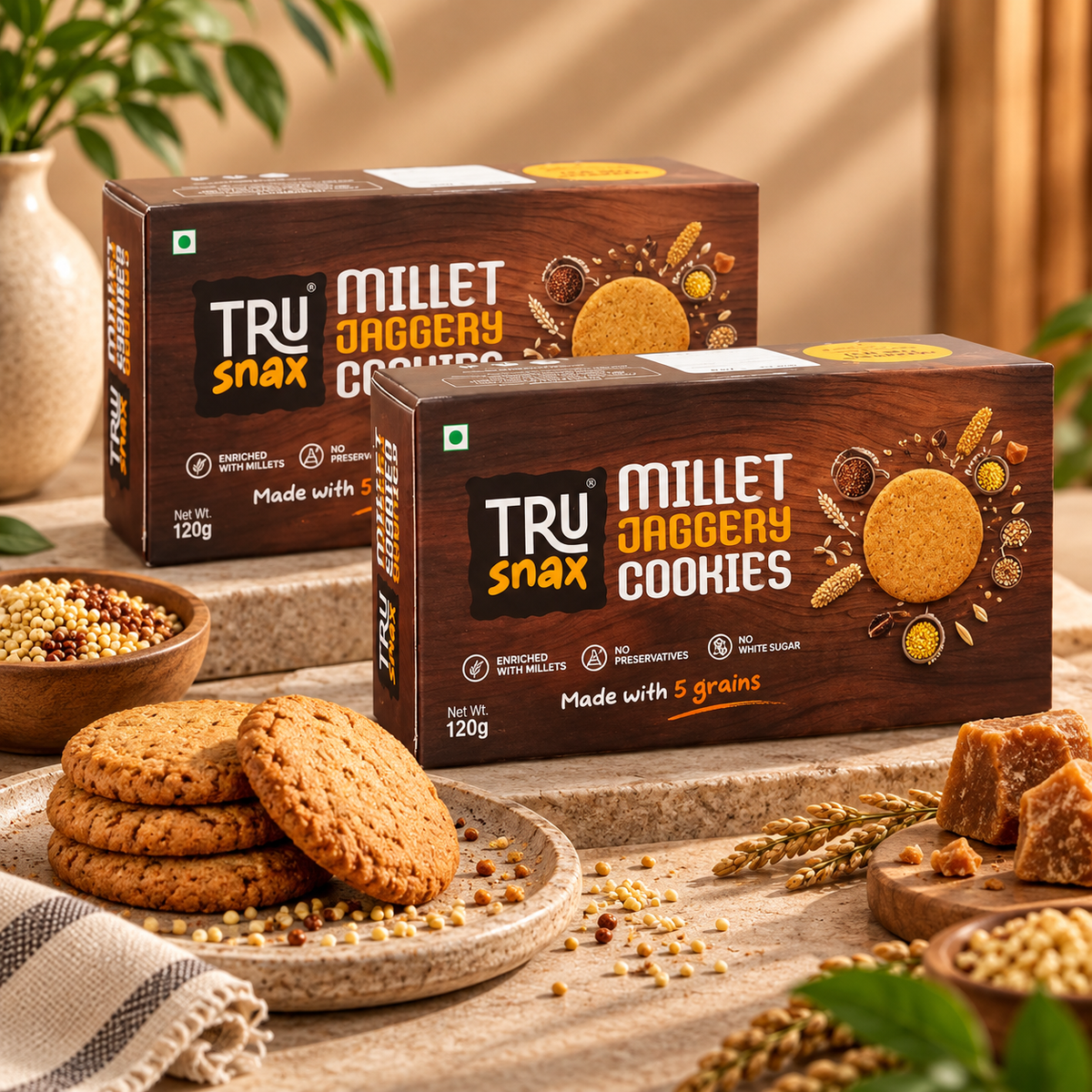TruSnax Millet Jaggery Cookies