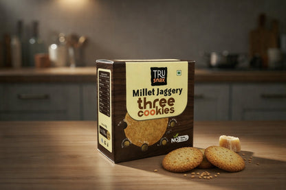 TruSnax Three Cookies Millet Jaggery (Pack of 5)