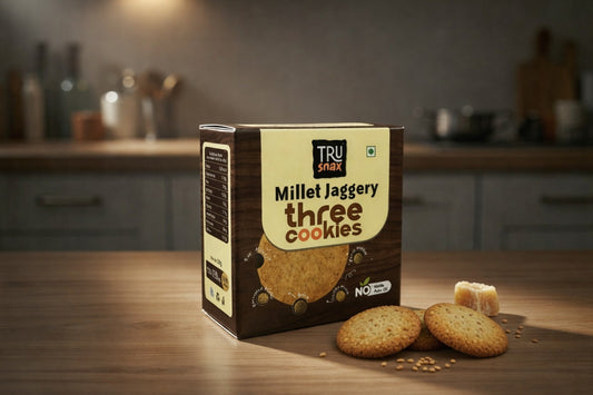 TruSnax Three Cookies Millet Jaggery (Pack of 5)