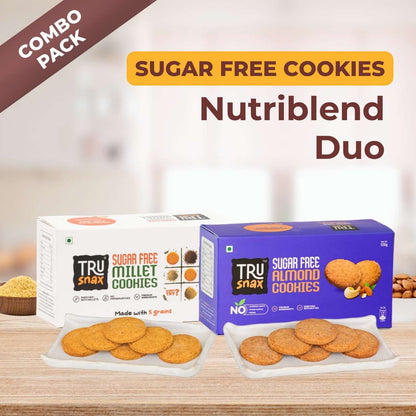 Trusnax NutriBlend Duo – Sugar Free Millet & Sugar Free Almond Cookies combo