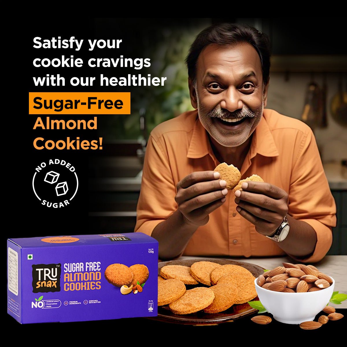 No sugar almond cookies