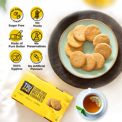 TruSnax Sugar Free Butter Cookies- Crunchy No Sugar