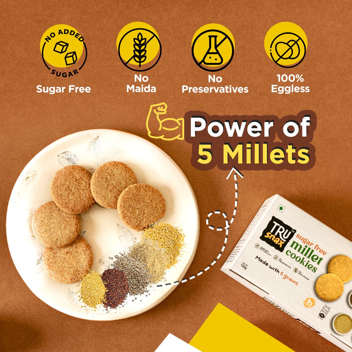 India Zero Sugar Millet Biscuits