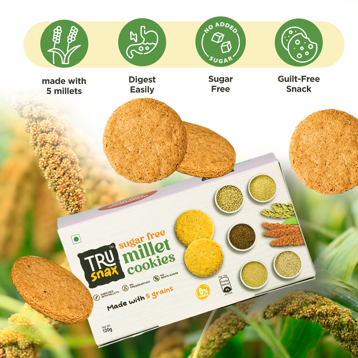 Diabetic Friendly Millet Biscuits